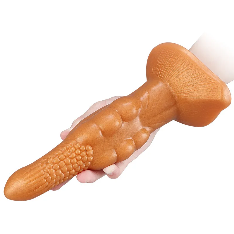 Dildo Plus Consolo Grande com Base Texturas e Ventosa