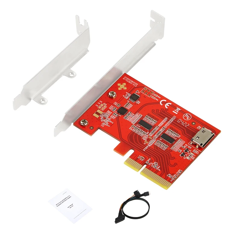 PCIE 4.0-u NVME SSD 어댑터 확장 카드 PCI Express 4X-SFF-8612 라이저 카드 보드 (SFF-8611-SFF-8639 연장 케이블 포함)