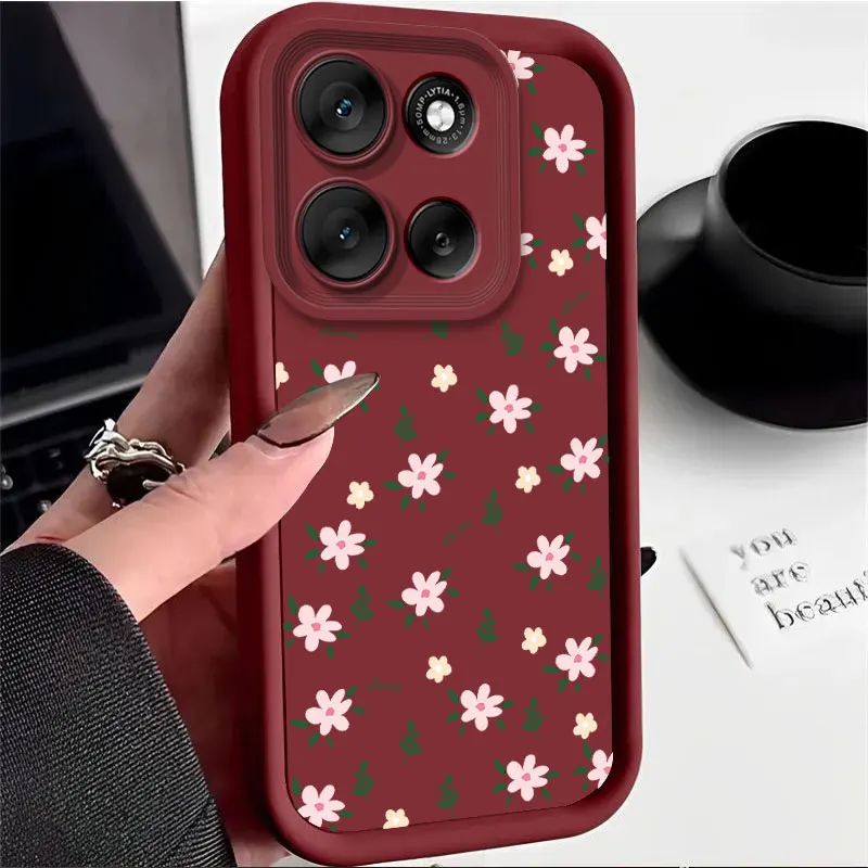 Tulip Flower Shockproof Soft Silicone Phone Case with Protective Bumper