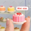 Miniature Shop Cake Bread Dessert Cabinet Bakery Store Room Display Handcraft Dollhouse Stand Food Items Scenario Display Show 6