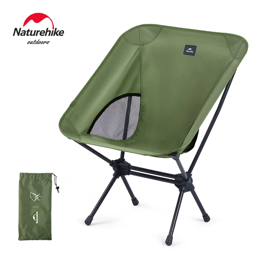Naturehike Camping Chairs Outdoor Folding Moon Chair Portable Travel Picnic Chair Lightweight Relax Chair YL08 Chair Hiking