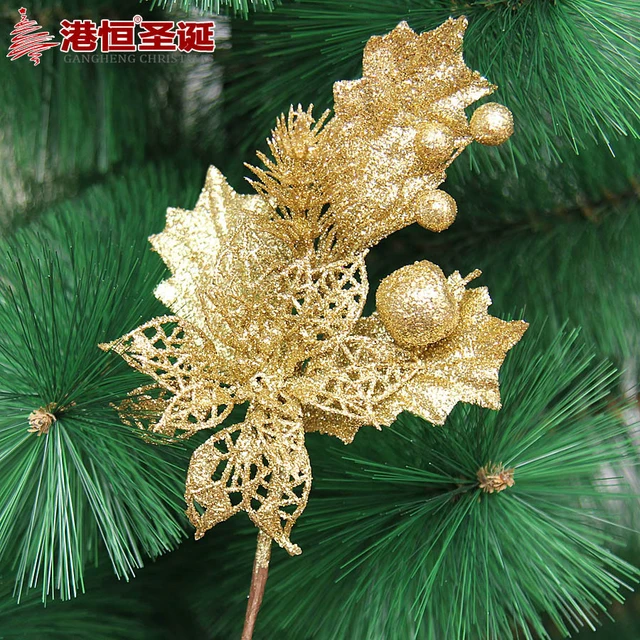 Artificial Decorative Flowers Christmas Tree  Christmas Artificial Pine  Branches - Artificial Flowers - Aliexpress