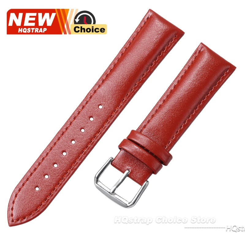 Luxurious Genuine Calfskin Leather Watchband - Soft and Stylish Accessory