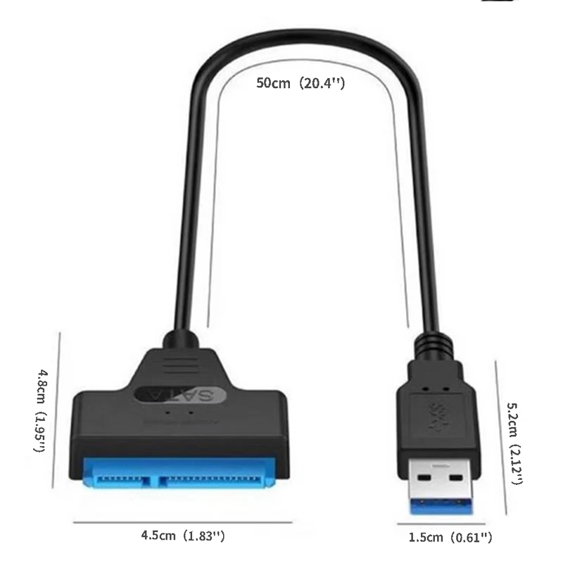 USB Sata 케이블 Sata 3-USB 3.0 어댑터, 컴퓨터 케이블 커넥터, Sata 어댑터 케이블 지지대, 2.5 인치 SSD HDD 하드 드라이브