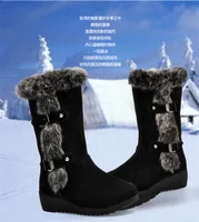 New Winter Women Boots Casual Warm Fur Mid-Calf Boots shoes Women Slip-On Round Toe wedges Snow Boots shoes Muje Plus size 42 - Image 4