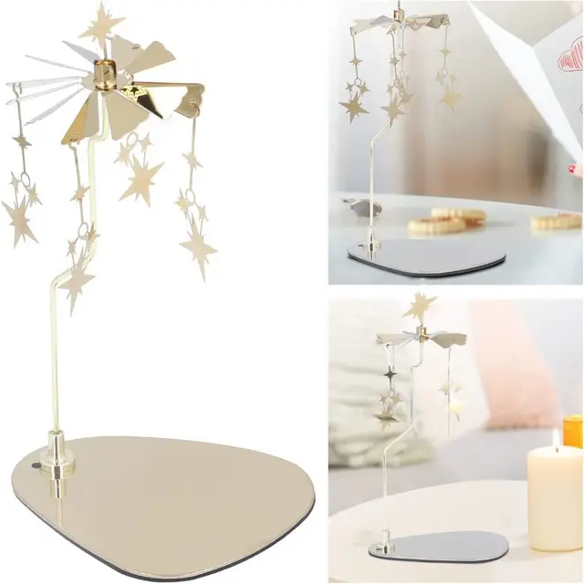 Candle Spinner New Carousel Candle Holder Carousel Candle Spinner for Wedding Party Christmas Festival Home Office Decor 2