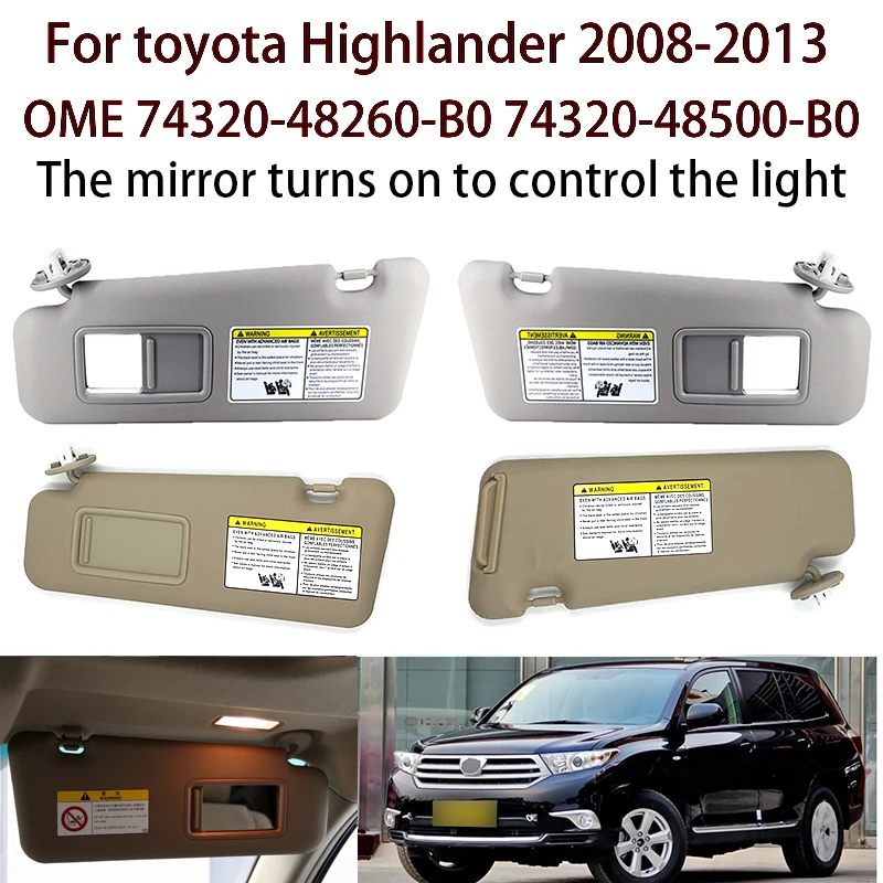 도요타 하이랜더 2008-2013 용 자동차 햇빛가리개 전면 파라솔, 차량 햇빛가리..