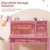 Kids Desk and Chair Set, Wooden Study Desk for Kids with Storage,Hutch, Cork Bulletin Board,Student Writing Computer Workstation 4