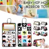 Baby Tummy Time Black and White Newborn Mirror Toys for Babies Montessori Development Crawl High Contrast Activity Sensory Toy 3