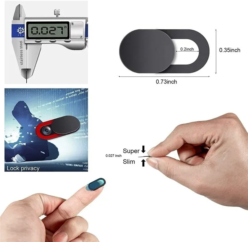 Webcam Cover Shutter Magnet Slider Plastic For iPad Tablet Web Laptop Pc Camera Mobile Phone Lenses Privacy Sticker
