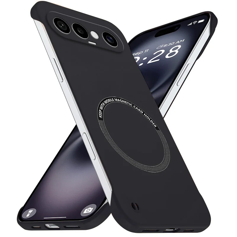 Magnetic Slim Frameless Phone Case - Matte Anti-Scratch Shockproof Armor