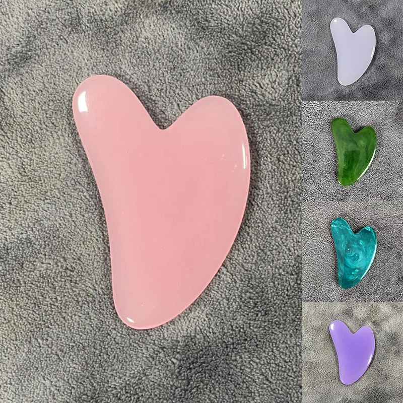 

Heart Shape SPA Massage Beeswax Scraping Massage Scraper Face Massager Acupuncture Guasha Board Massager For Face