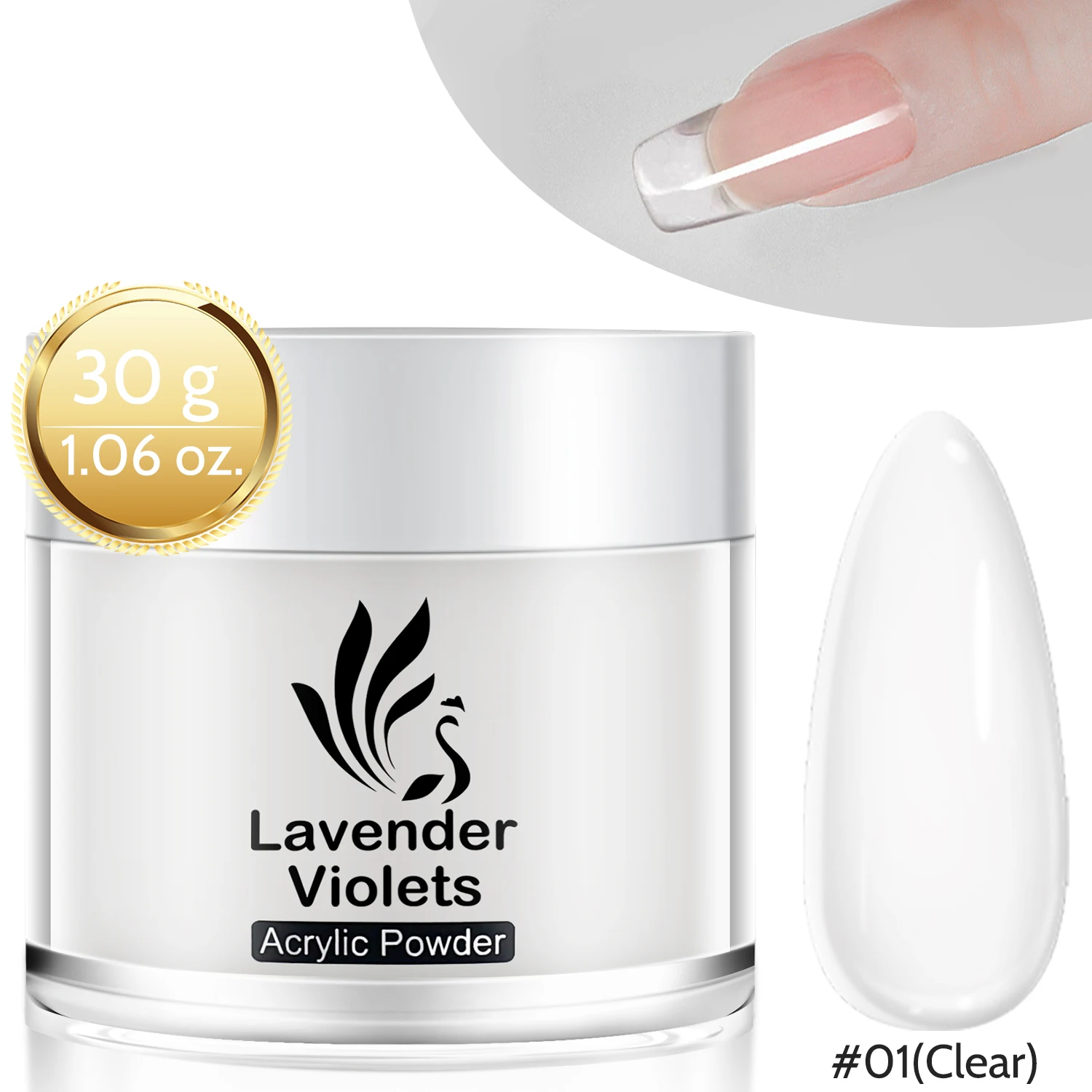 1.06oz/30g Clear Color Acrylic Powder & Dip powder 2 in 1 Use for Nail Extension Carving Salon Nail Art Manicure nail powder,acrylic nail powder