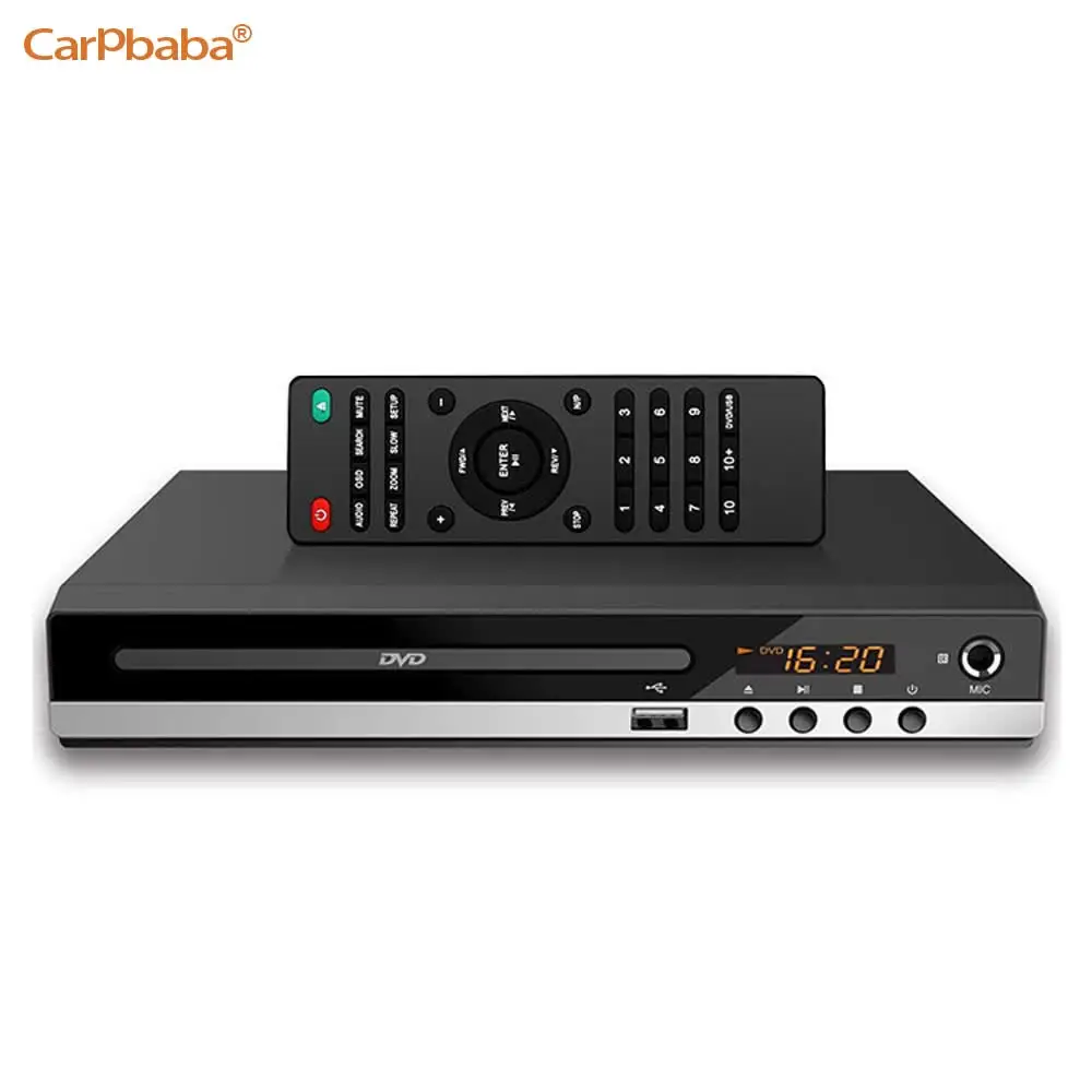 Carpbaba DVD225 Mini DVD Player with HD and RCA Cable 1080P PAL%2FNTSC USB Portable CD Player Home Travel Region Free Universal