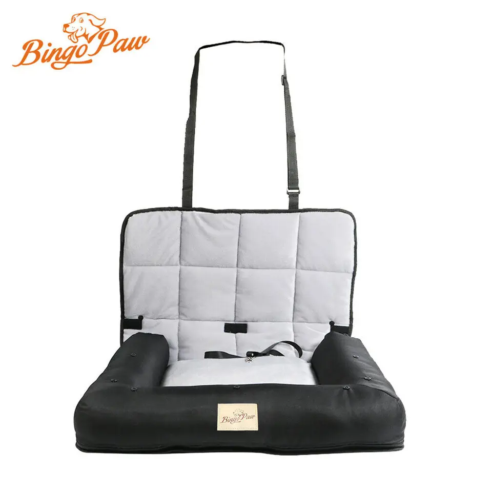 Waterproof Car Seat Bed for Dogs with Safety Belt
