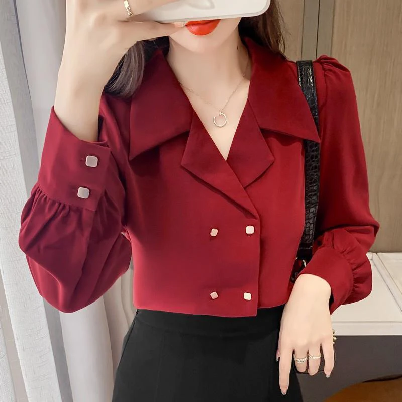 María José® | Blouse With Turn-Down Collar