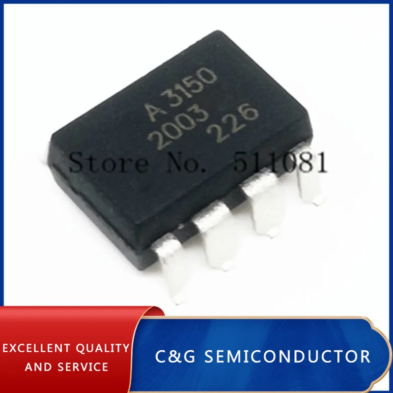 10 шт. HCPL3150 SOP-8 HCPL-3150 SOP A3150V A3150 3150V |