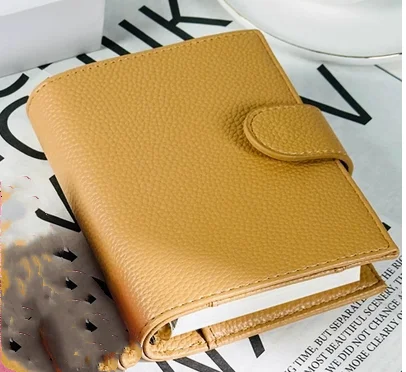 2024-2026 A7 PU-Leder Ringbuch 6-Ring-Ordner Mit 45 Blättern PU Clip-on Notizbuch Kunstleder Loseblatt-Notizbuch Journal Kawaii – Detail 7