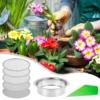 Dirt Sifter Set for Gardening Bonsai Detachable Stainless Steel Soil Sieve Set With Shovel Easy to Clean Interchangeable Meshes 1