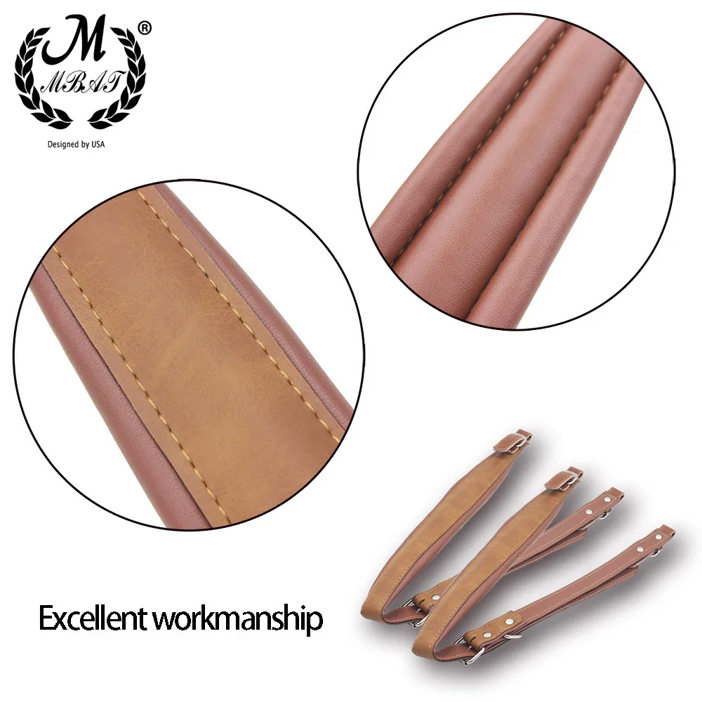 M MBAT One Pair Adjustable Synthetic Leather Accordion Shoulder Straps for 16-120 Bass Accordions