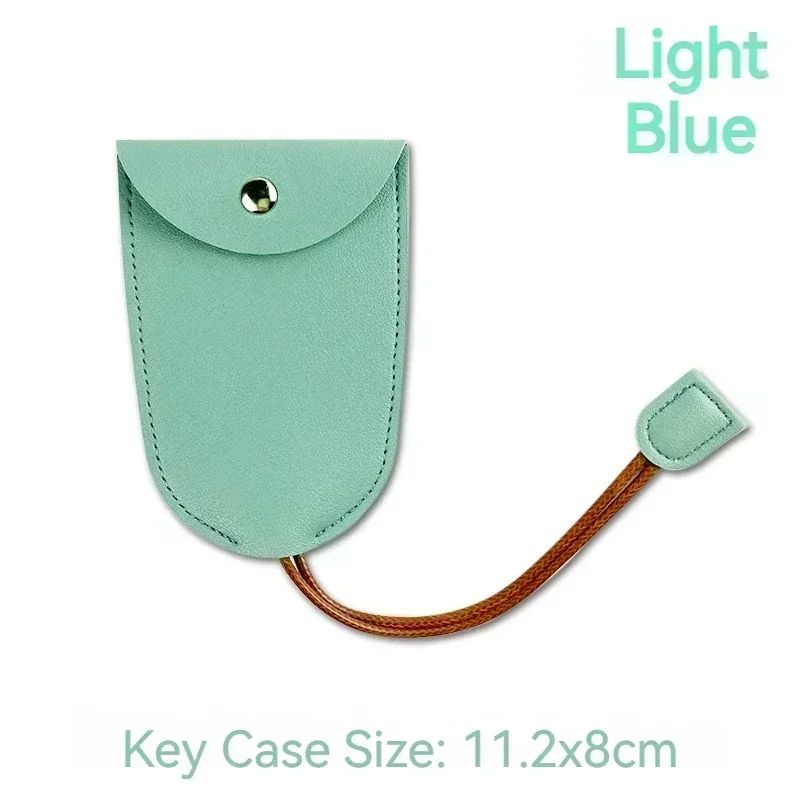 Elegant Leather Key Case Cover - Large-Capacity Key Sleeve with Holder Hook
