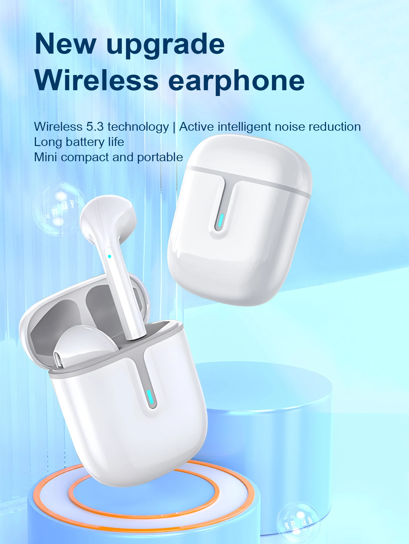 TWS Bluetooth Earphone 9D Stereo Wireless Headphone in-Ear HiFi Earbud HandsFree Headset with Microphone for Xiaomi iPhone 3