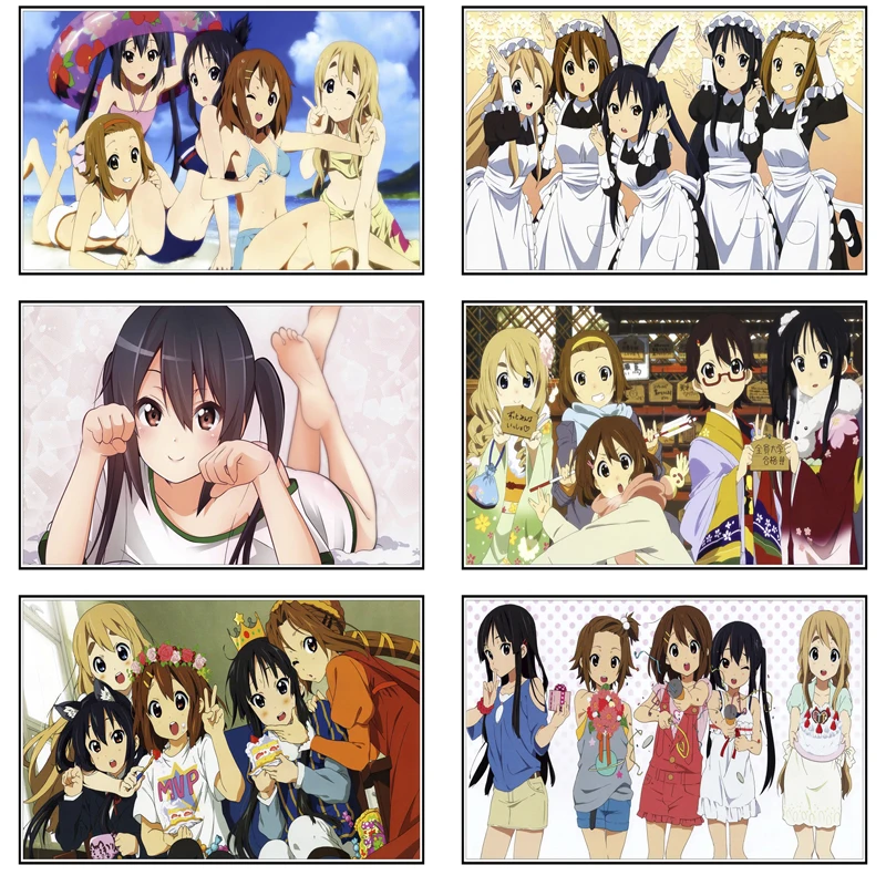 

K-ON! Печать фильмов, художественный холст, плакат для гостиной, Декор, домашняя Настенная картина