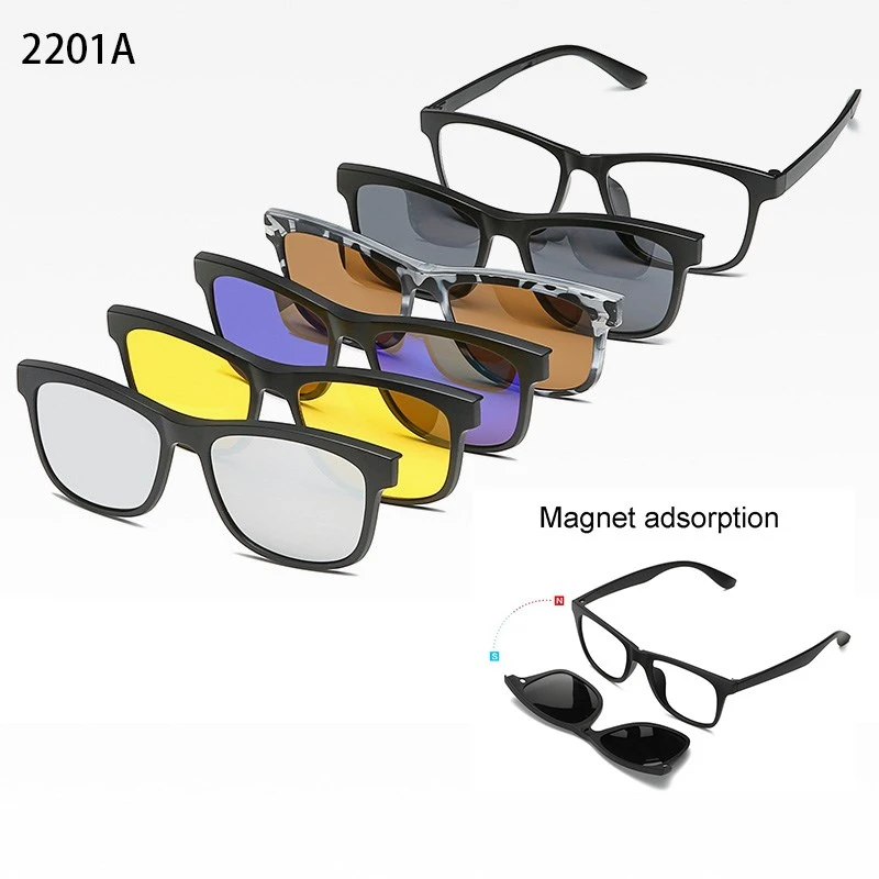 6 In 1 Custom Men Women Polarized Optical Sunglasses Clip