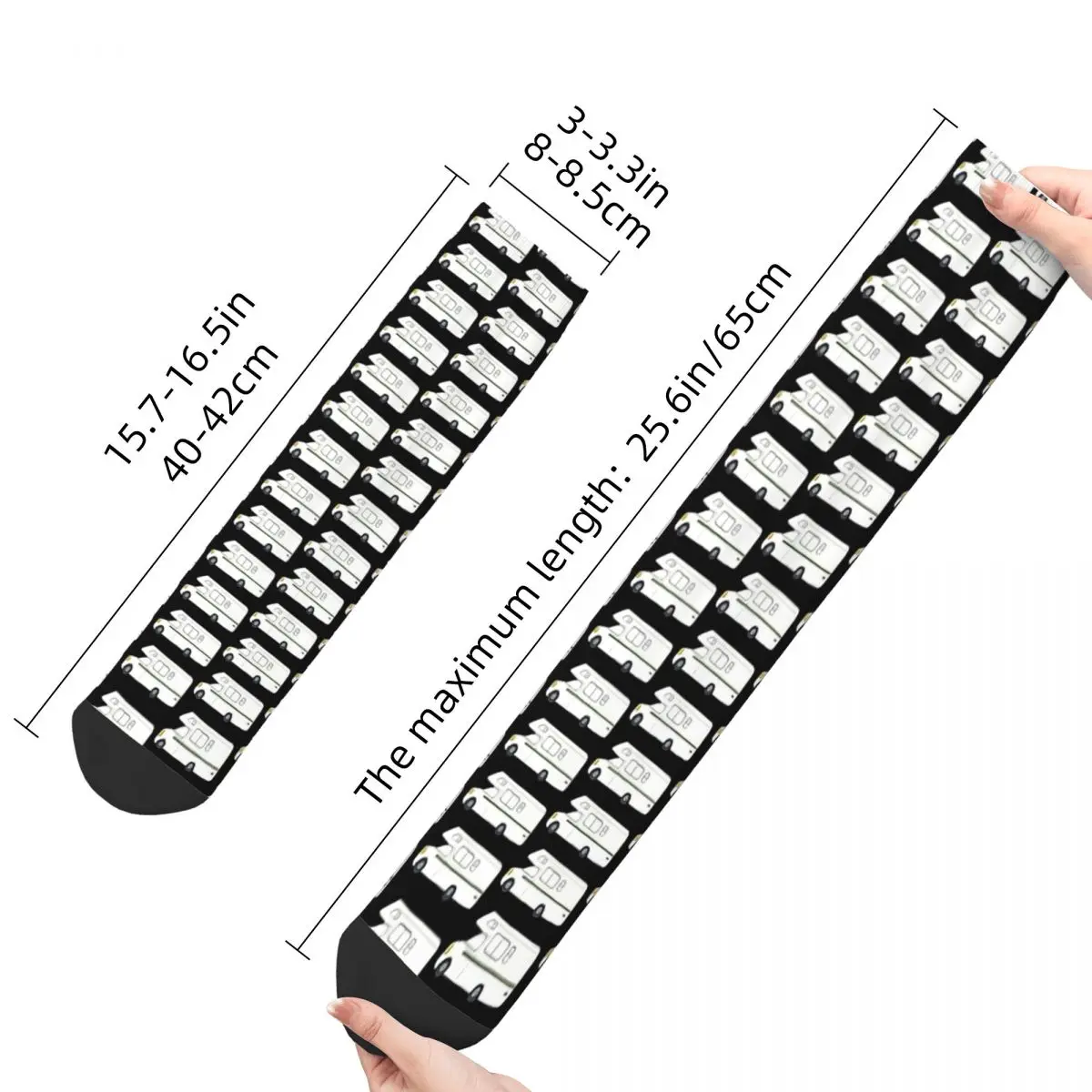 Hot Sale Retro RV Motorhome Camper - Black Background Adult Socks,Unisex socks,men Socks women Socks