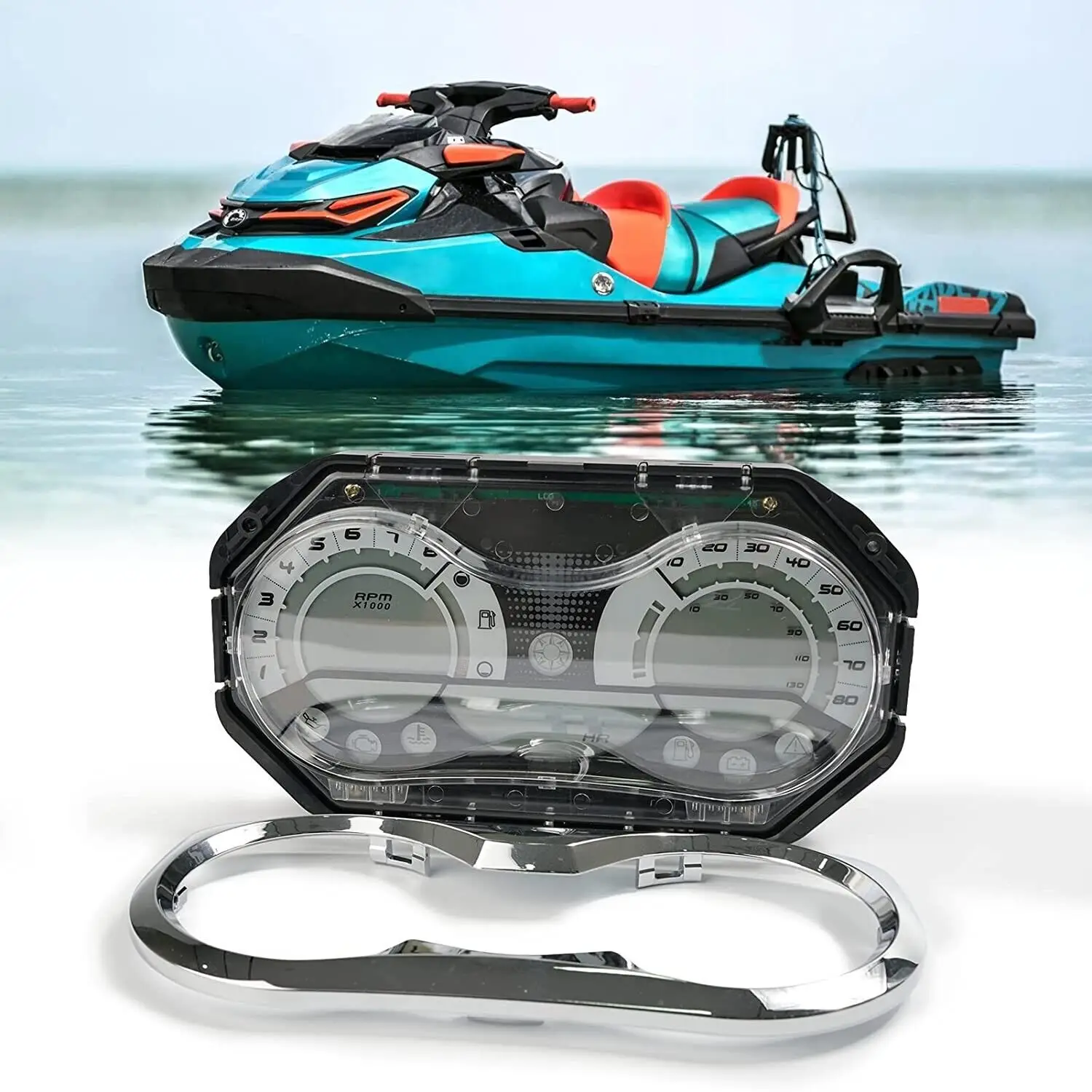 LCD Speedometer Gauge Cluster For Sea Doo BRP GTX RXP RXT Wake 2006-2011 278002328, 278002326, 278002319 motorcycle speedometer car gauge