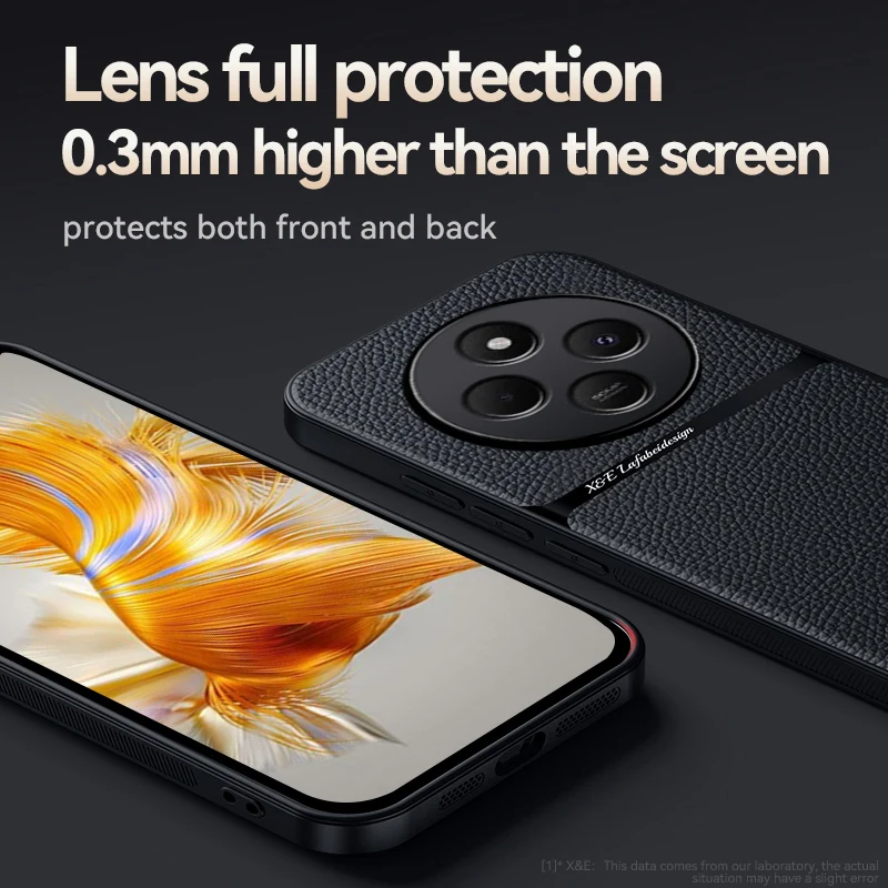 Premium Magnetic Leather Car Holder Case - Silicone Protective Back Cover