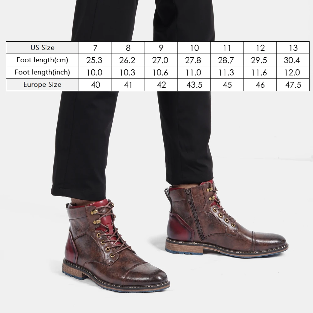 Size 39~48 Boots Men Brand 2022 Fashion Comfortable Winter Boots Leather #AL603C4