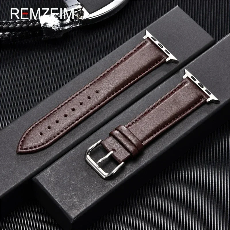 Luxurious Calfskin Leather Watchband Replacement Strap