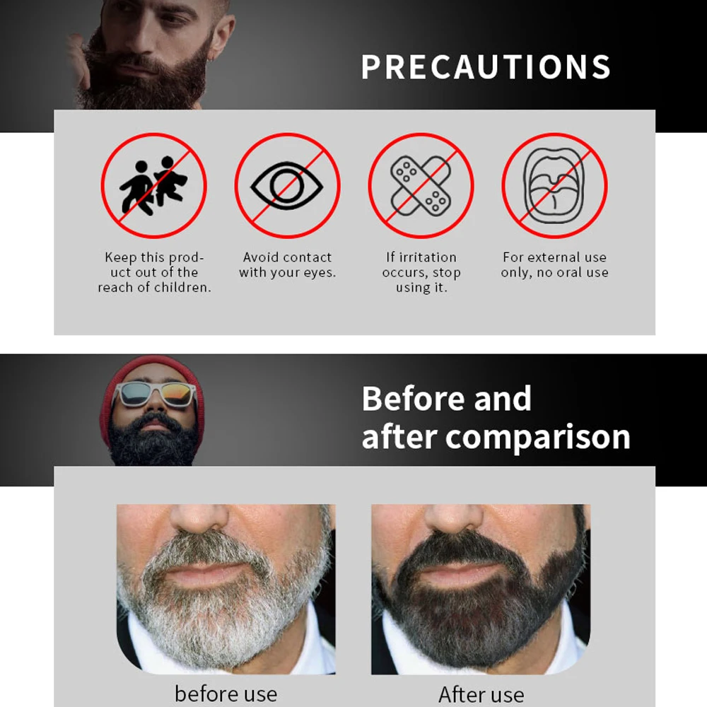 Hair Dye Shampoo 5 Minutes Men Efficient Blackening Beard Coloring Nourishing Beard Shampoo Dye Herb Natural Repair Faster Hair Color Dye 10pcs