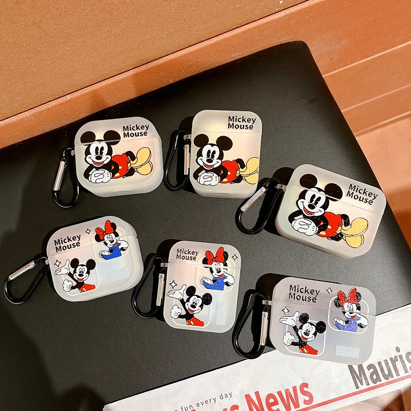 

Disney Soft Cover for Apple AirPods 1 2 3rd Case for AirPods Pro Case Cute Cartoon Minnie Mickey Mouse Earphone Shell With Hook