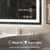 JHK 36"x 24"LED Bathroom Vanity Mirror for Wall Memory Function Tempered Glass with Front Light and Backlit For Living Room - Image 6