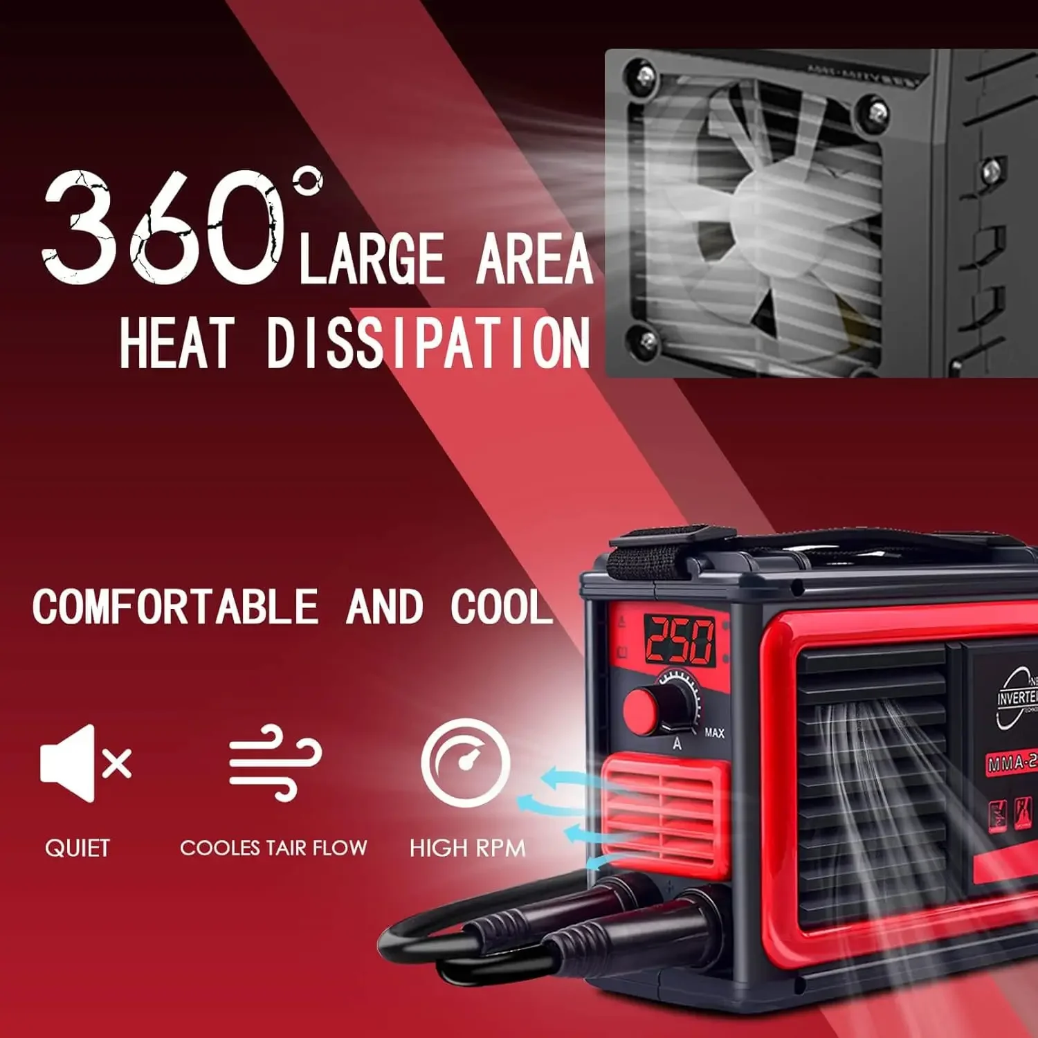 Welding Machine, Upgraded MMA-250A 110V Portable Stick Welder IGBT Digital Display LCD,Home DIY Arc Welder