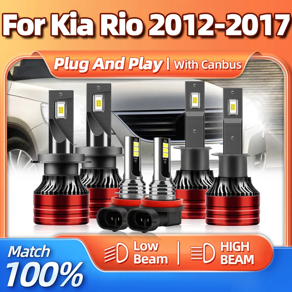 

Car LED Headlight Bulbs 360W 60000LM Car Light With Fan 6000K White Fog Lamp 12V For Kia Rio 2012 2013 2014 2015 2016 2017