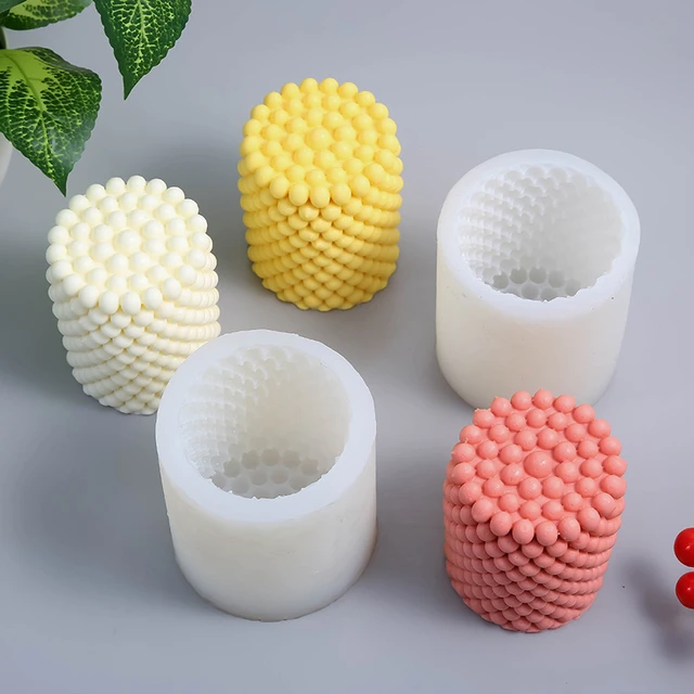  Candle Making Molds Cylinder Soap Mold - 3D Cylinder Shaped  Silicone Mold