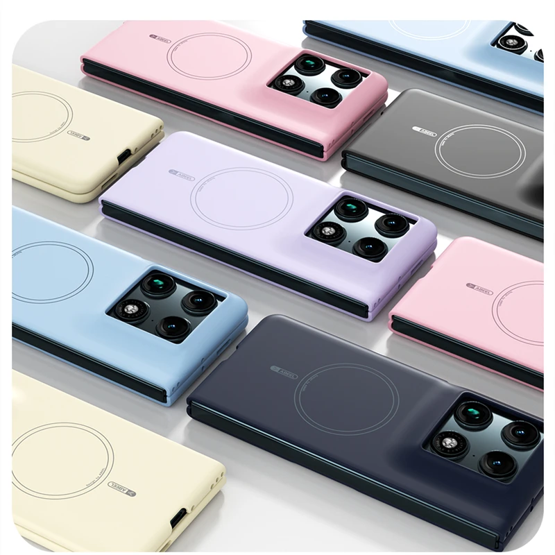 Luxury Magnetic Liquid Silicone Case with Built-in Flocking Protection