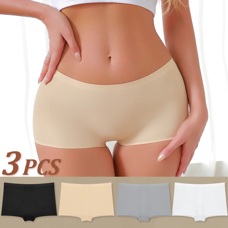 Women Underwear Shorts Safety Shorts Seamless Panties 3Pcs