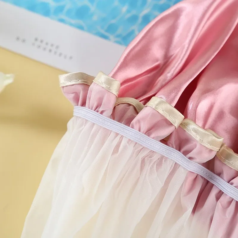 Double waterproof shower cap shampoo hair bath makeup head cover shower cap waterproof shower cap