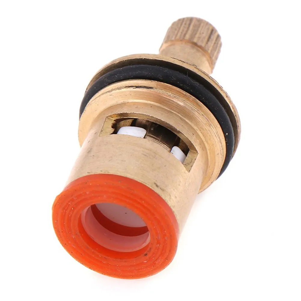 

1/2" Quarter Turn Valve Faucet Cartridges 20 Teeth Replacement Brass Ceramic Disc Tap Valve Bathroom Faucet Accessories