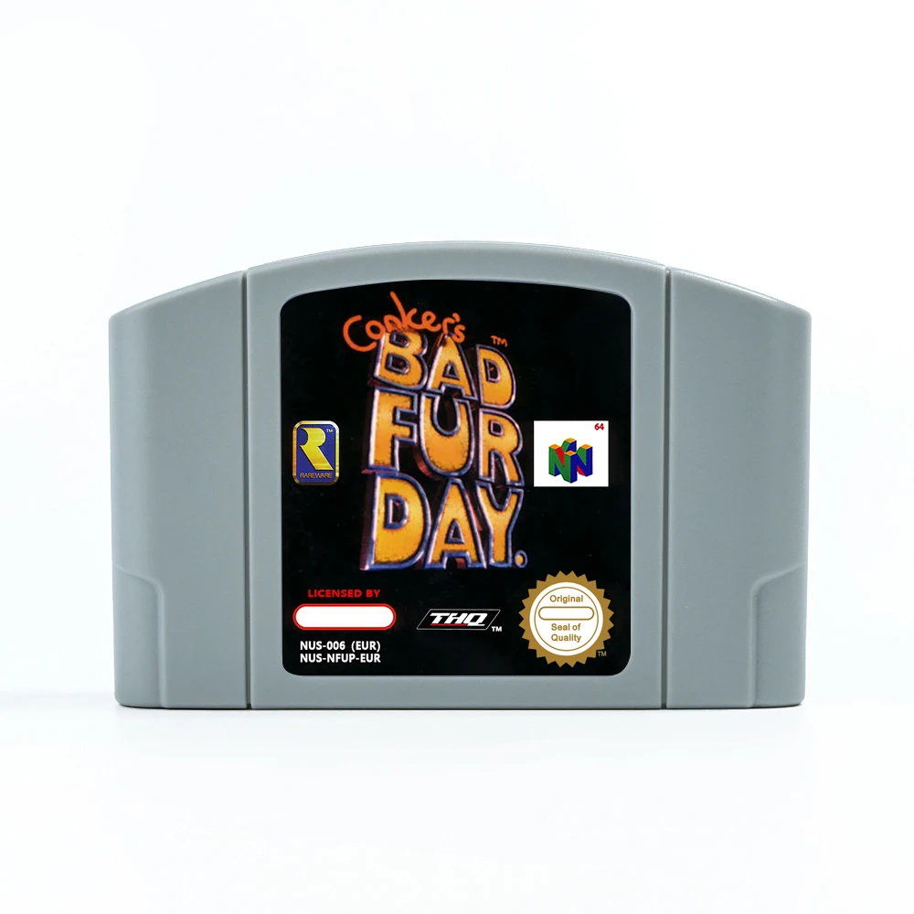 Conkers Bad Fur Day N64 카트리지, 64 비트 게임 콘솔용 미국 EUR 게임 카드