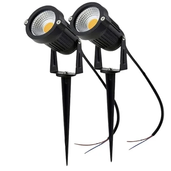 AC85-265V 야외 정원 LED 조경 조명, 잔디 스파이크 핀 조명, 연못 경로 스포트 라이트 램프, IP65, AC110v, 220V, 7W10W, COB, DC12V