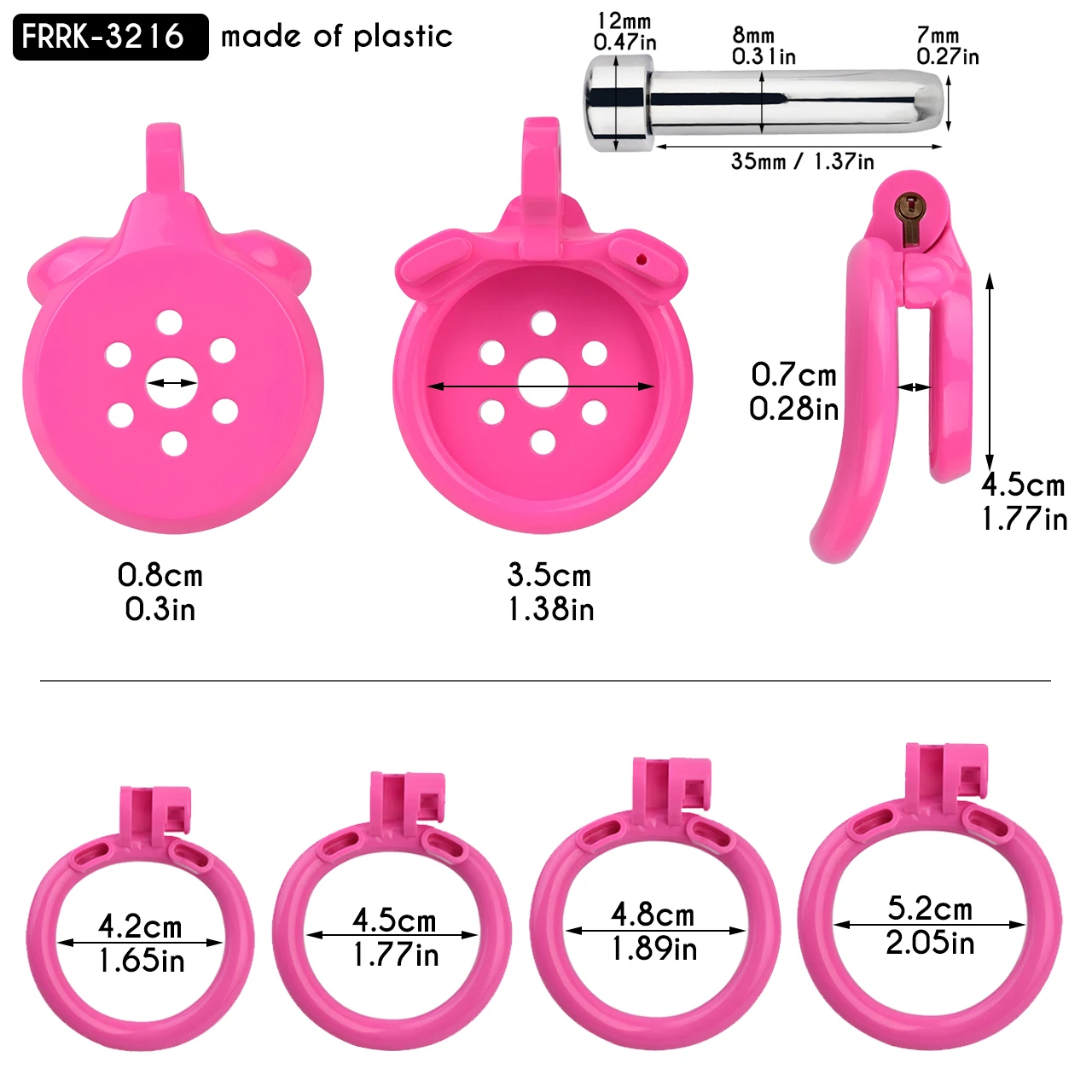 FRRK 216A ABS Resin Male Chastity Cage with Metal Urethral Inverted 정조대 Erotic Urethra Lock Sex Toys for Adult Man Sissies