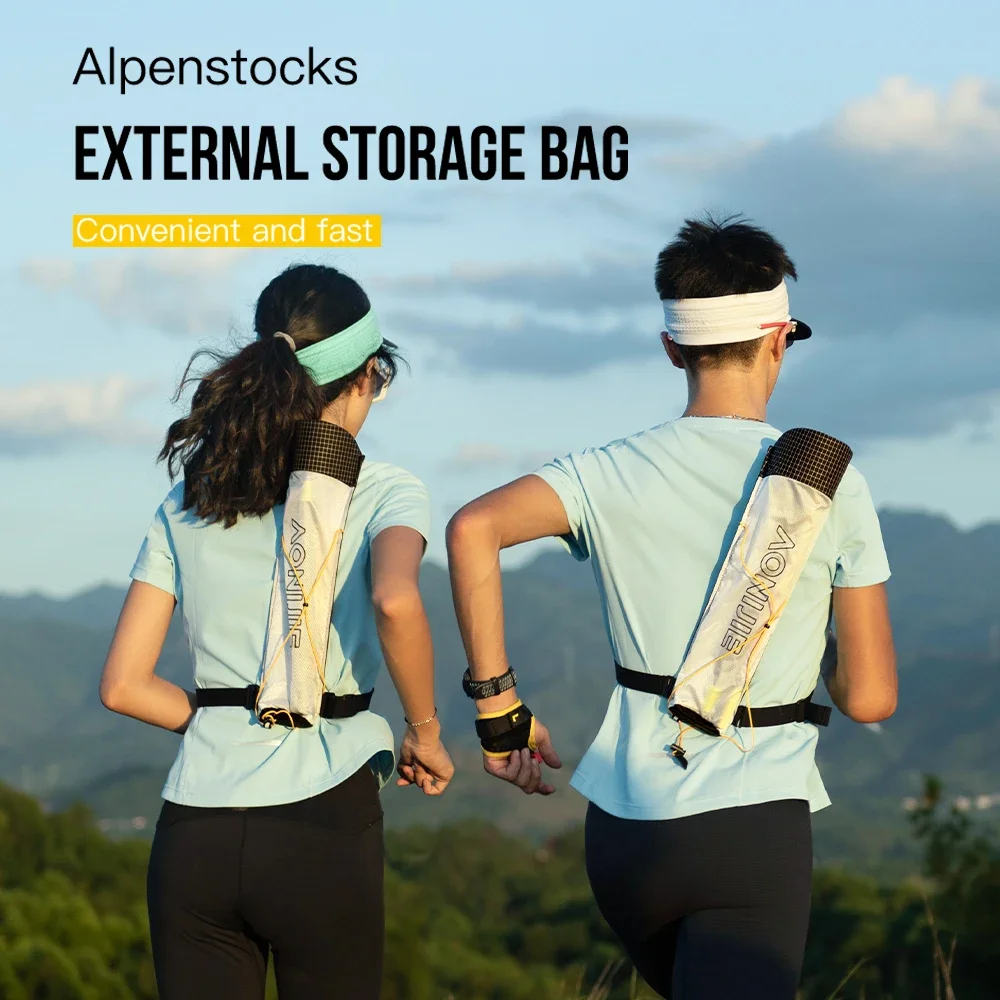 AONIJIE External Trekking Poles Storage Bag Hiking Poles Storage Pouch Easy to Put Take Out Without Shaking for Trail Running 2