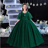 Shiny Toddler Stunning Little Big Girls Off Shoulder Sequined Princess Flower Girl Birthday Party Pageant Dress Floor Length 551 1