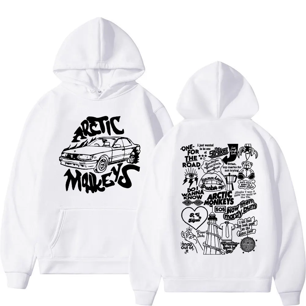 

Rock Band Arctic Monkeys Tour Double Sided Print Hoodie Men Women Harajuku Vintage Sweatshirts Fashion Casual Comfort Pullovers