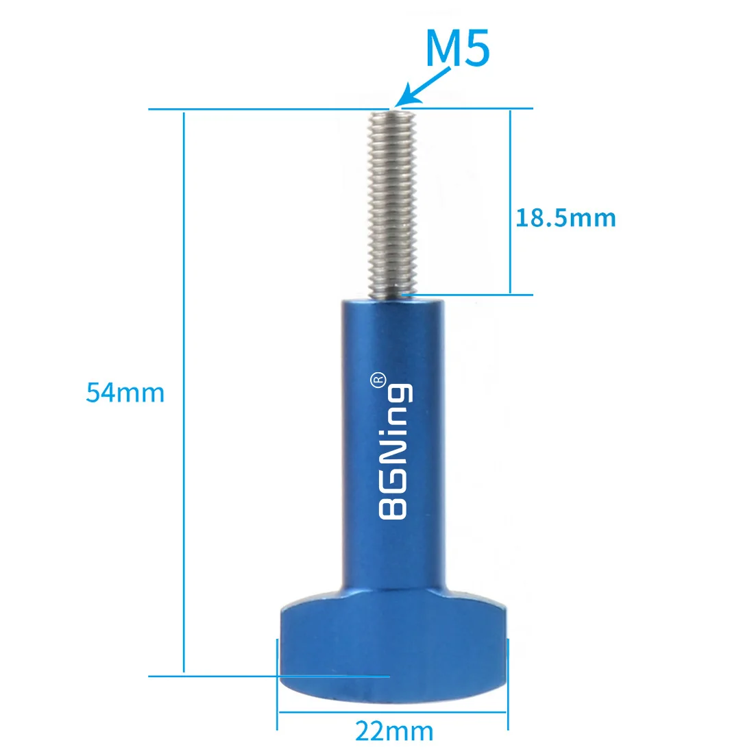 M5 Thread Bolt Stainless Steel Aluminium Alloy T Hand Tighten Screw Clamping Kno